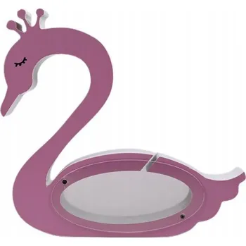 Pokladnička Dřevěná pokladnička průhledné labuť růžová