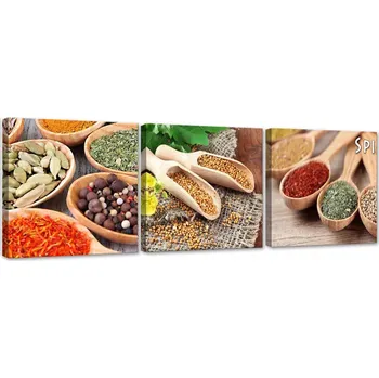 Obraz TROJDÍLNÝ OBRAZ Barevné koření 120x40