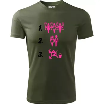 Pánské tričko Před a po žena - Pánské triko Fantasy sportovní (dresovina) - L ( Khaki )