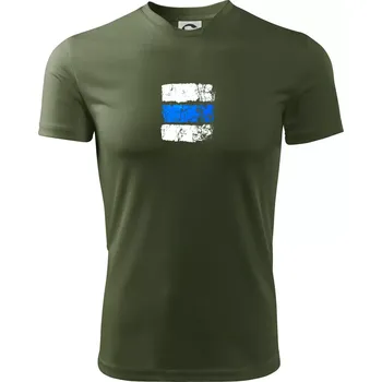 Pánské tričko Turistická značka - modrá - Pánské triko Fantasy sportovní (dresovina) - M ( Khaki )