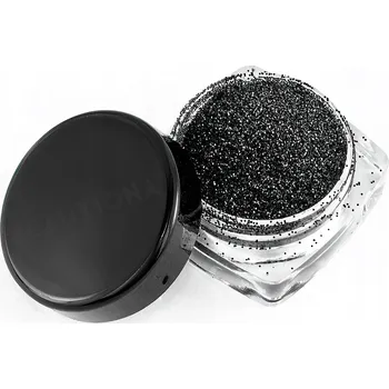 Třpytivý prach na nehty – efekt námrazy, ČERNÝ 5 g