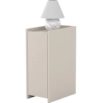 Noční stolek Úzký noční stolek NARROW kašmír s policemi noční stolek šířka 25 cm