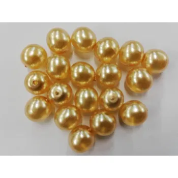 Dětské navlékací korálky Voskované perly 8mm - krémová - 20 g