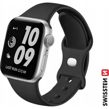 Řemínek na hodinky Řemínek SWISSTEN pro Apple, černý