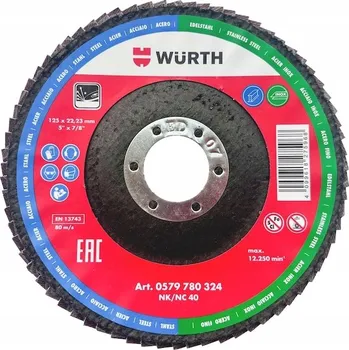 Brusný kotouč Lamelový brusný kotouč pr. 125 zr. 80 WURTH