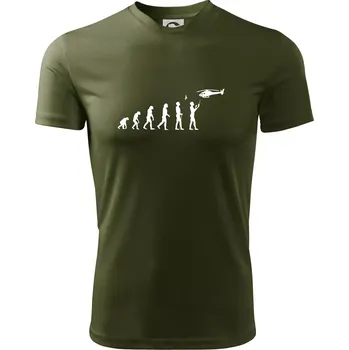 Pánské tričko Evoluce modeláře - Pánské triko Fantasy sportovní (dresovina) - S ( Military )