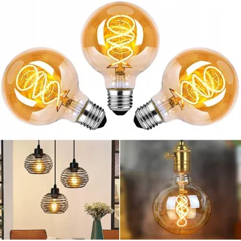 Žárovka 3ks LED žárovka E27 FILAMENT 4W 2200K EDISON DEKORATIVNÍ vlákno