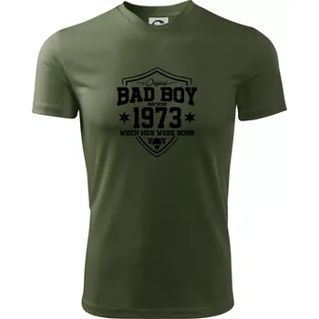 Pánské oblečení Bad boy since 1973 - Pánské triko Fantasy sportovní (dresovina) - 3XL ( Khaki )
