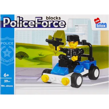 ostatní stavebnice HRAČKY pro DĚTI STAVEBNICE 39 dílků. SADA POLICIE alleBLOX