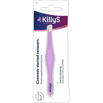 Péče o řasy a obočí Šikmá pinzeta fialová Inter-Vion