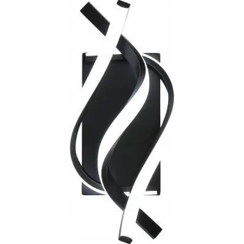 Nástěnné svítidlo MODERNÍ LED ZÁSOBNÍKOVÉ SVĚTLO NA ZEĎ 21W 6500K ČERNÉ