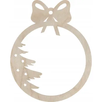 Vánoční ozdoba DŘEVĚNÁ VÁNOČNÍ KOULE MAŠLIČKA VÁNOČNÍ OZDOBA NA STROMEČEK