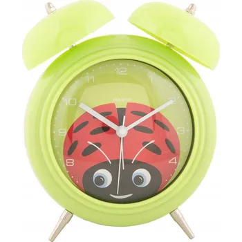 Budík ZELENÝ KULATÝ BUDÍK DO DĚTSKÉHO POKOJE BERUŠKA KARLSSON KA5980GR