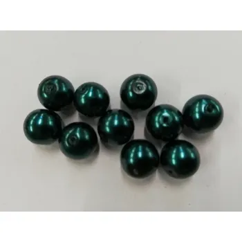 Dětské navlékací korálky Voskované perly 8mm - zelenomodrá - 20 g