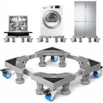 Praní a péče o prádlo PODSTAVEC POD PRAČKU LEDNIČKU ANTIVIBRAČNÍ NASTAVITELNÝ KOLEČKA + 8 NOŽIČEK