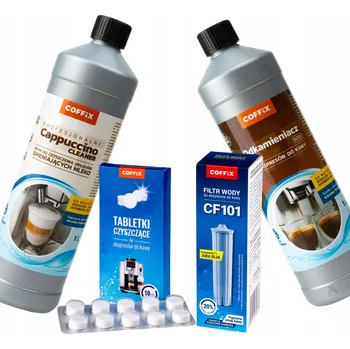 Sada pro údržbu kávovarů JURA E8 (EC) Filtrační Patrony, Odvápňovač, Čisticí prostředek COFFIX