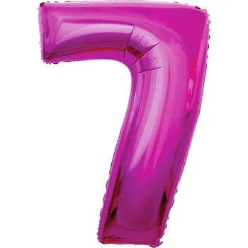 Balónek Narozeninový BALÓNEK GODAN Číslice 7 Velký Růžový 92 cm SUPER KVALITNÍ Provedení