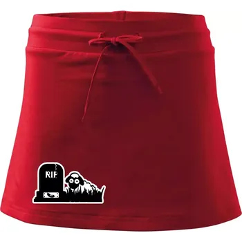 Dámská sukně RIP - Náhrobek - Jitrnice - Ovečka - Sportovní sukně - two in one - M ( Červená )