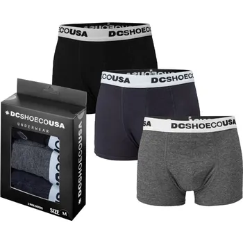 Boxerky Pánské boxerky DC Shoes 3-pack DC-B2 černé/námořnická modrá/šedé XXL