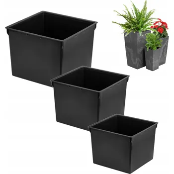 Květináč Plast Květináč černý, Botle 22 cm x 22 x 17 cm