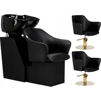 Kadeřnické křeslo Sada kadeřnického mycího boxu: kadeřnické křeslo, armatura, keramická mísa