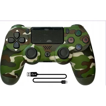 Gamepad BEZDRÁTOVÝ OVLADAČ PRO PS4 PS3 PAD DOUBLESCHOCK VIBRACE Army Green (Army Zelená)