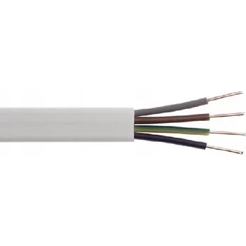 elektrický kabel PLOCHÝ KABEL Kabel YDYp 4x1 žo 450/750V 1m EK Turek