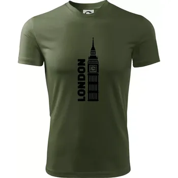 Pánské tričko London věž - Pánské triko Fantasy sportovní (dresovina) - 3XL ( Khaki )