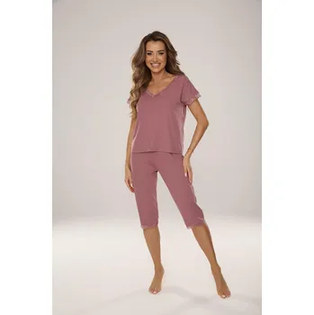 Pánské pyžamo Pyžamo De Lafense 880 Hazel kr/sr S-2XL písek L