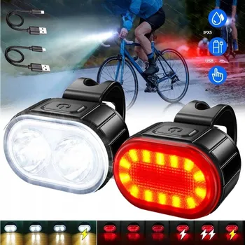 Cyklosvítilna Osvětlení na kolo LTC SADA PŘEDNÍ A ZADNÍ SVĚTLO NA KOLO - M221 800 lm USB
