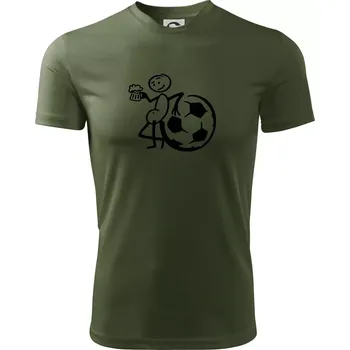 Pánské oblečení Velký fotbalista - Pánské triko Fantasy sportovní (dresovina) - 2XL ( Khaki )