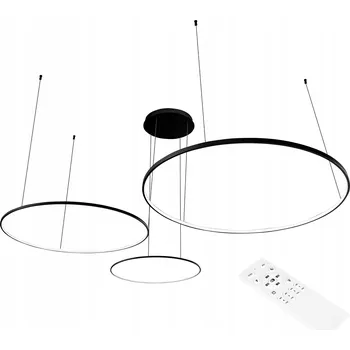 LED ZÁVĚSNÝ LUSTR HODO 116W 14000LM ČERNÝ STMÍVATELNÝ RF