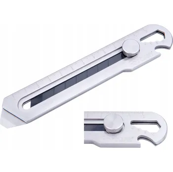 Pracovní nůž Fortum NŮŽ NA TAPETY TAPECIAK 18mm S LÁMACÍMI ČEPELMI, FUNKCE OTVÍRÁK ŠROUBOVÁK KLÍČ