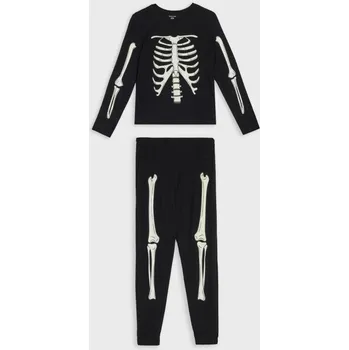 Dámské pyžamo Sinsay - Dvoudílné bavlněné pyžamo - černá - 155FM-99X - 155FM-99X-XS