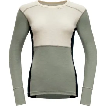 Dámské Merino tričko 190 DEVOLD Lauparen Merino 190 Shirt Wmn, Raw White/Fog/Ink - XL
