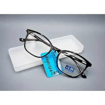 Brýle na čtení Dioptrické brýle na čtení JingGlass SLIM CB02 +3,00, unisex plastové, FLEXI nožičky, pouzdro zdarma (čtecí brýle +3.00 | brýle na čtení | dioptrické brýle plusové | pluskové čtecí | unisex brýle | plastové brýle | lehké brýle na čtení | FLEXI nožičky brýl