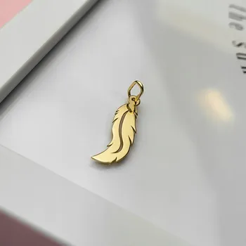 Přívěsek Zlatý přívěsek pírko - ryzost 585