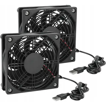 PC ventilátor POČÍTAČOVÝ VENTILÁTOR CHLAZENÍ SILENT FAN VÝKONNÝ 1200RPM + USB KABEL