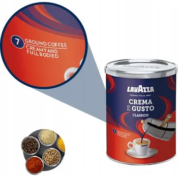 Lavazza Crema e Gusto Classico Mletá Káva v plechovce 250 g