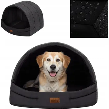 Pelíšek pro psa Hobbydog Bouda pro psa černá 60 cm x 49 cm