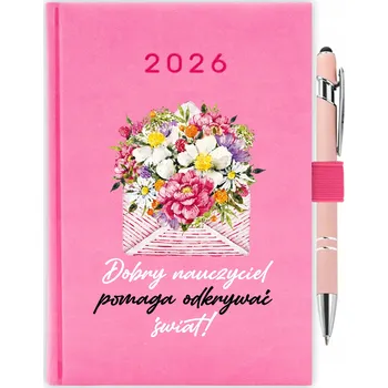 Kalendář Knižkový kalendář pro učitele 2026 A5, růžový