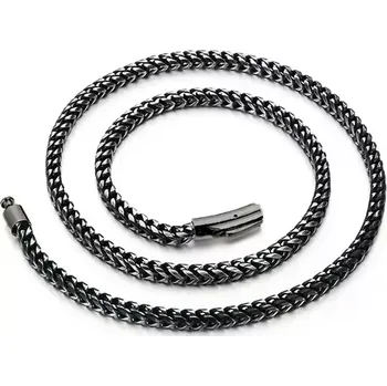 Náhrdelník Řetízek z chirurgické oceli Hyginus Gunmental 60cm