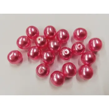 Dětské navlékací korálky Voskované perly 8mm - světle růžová - 20 g