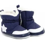 Zimní kojenecké capačky/botičky s kožíškem Star - granátové, Velikost koj. oblečení 56-68 (0-6 m)