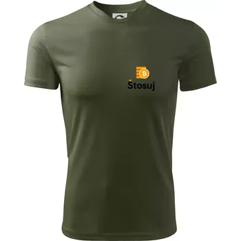 Pánské tričko Štosuj - Logo jen na prsu - Pánské triko Fantasy sportovní (dresovina) - 3XL ( Khaki )