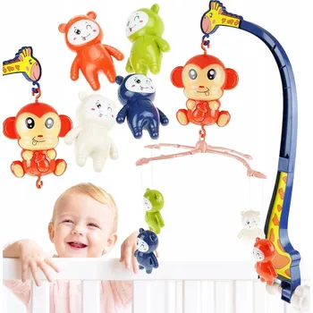 Kolotoč nad postýlku Hrací kolotoč nad postýlku - opička, žirafa, medvídci
