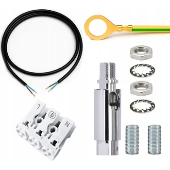 SADA PRO VÝROBU LAMPY - KABEL NYOPEL, KOSTKA, KLOUB, PODLOŽKY, MATICE - DIY