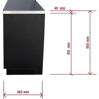 Skříňka na nářadí AKČNÍ SET Dílenská skříňka MB-TGC1305 a MB-TGC1304 s nerezovou pracovní deskou MB-TGW53S