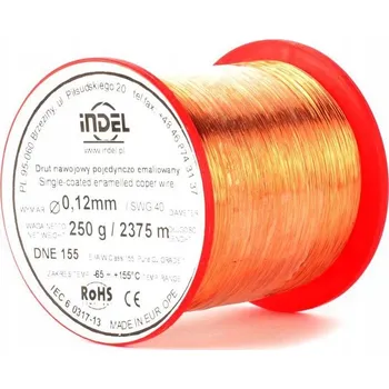 elektrický kabel LAKOVANÝ MĚDĚNÝ DRÁT DNO 0,12 250 g