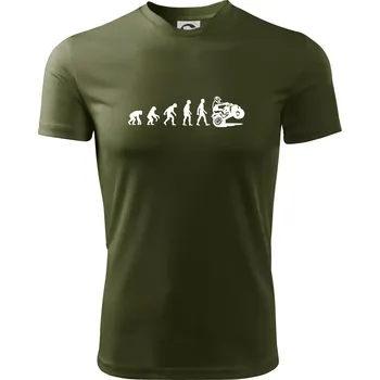 Pánské tričko Evoluce quad čtyřkolka - Pánské triko Fantasy sportovní (dresovina) - XL ( Military )